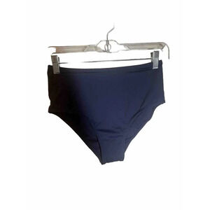 Andie Swim Smooth Solid Navy Blue High Waist Bottom NEW Women's Size XS